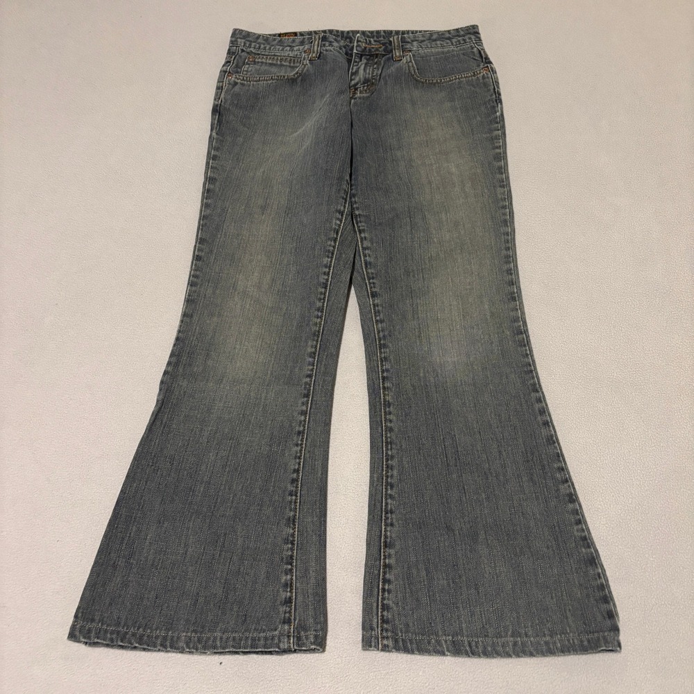 Mr Lee Stylistic Women‎ Size 28 Blue Flare Leg Jeans Western Denim Retro 2000s